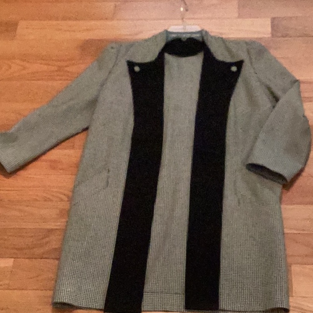 Vintage,custom made,UK 3/4 length houndstooth jacket by Sterling Cooper Sheridan